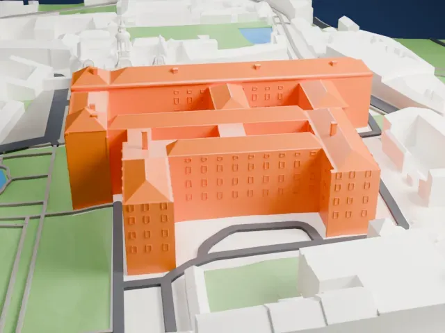 Czernin Palace model, West view