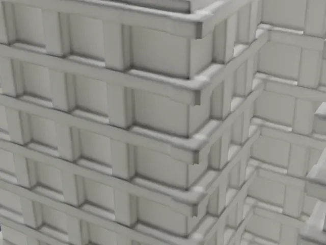Dag Hammarskjöld Library model, West view