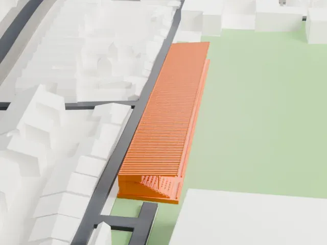 Dalymount Park model, East view