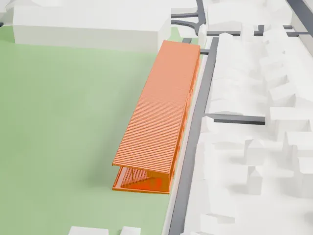 Dalymount Park model, West view
