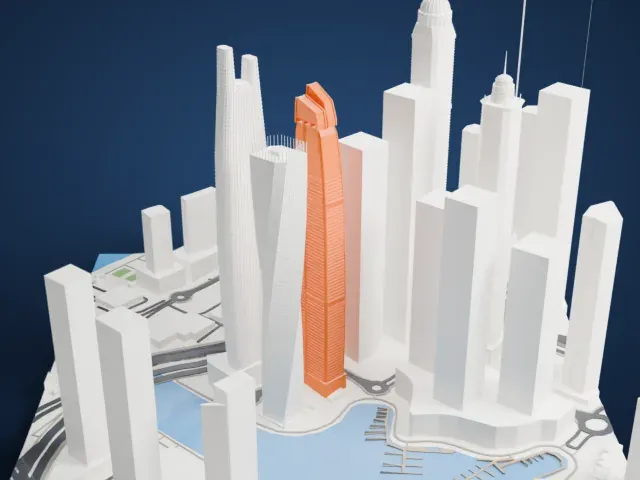 DAMAC Residenze model, South view