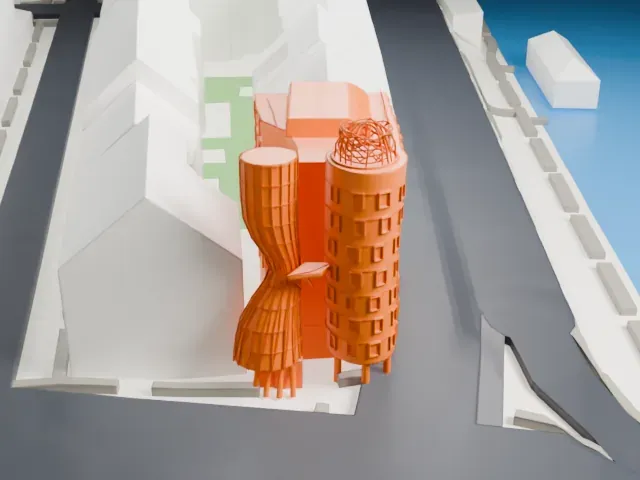 Dancing House model, North view