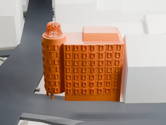 Dancing House model, West view