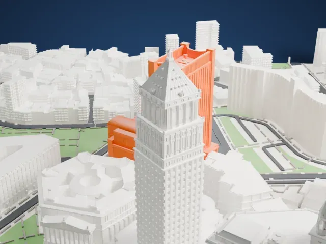 Daniel Patrick Moynihan United States Courthouse model, West view