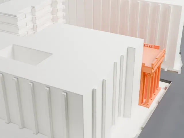 Daryl Roth Theatre model, North view