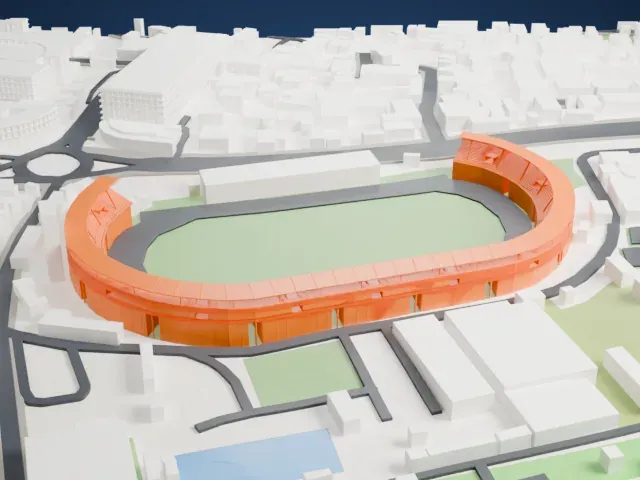Dasharath Rangasala model, East view