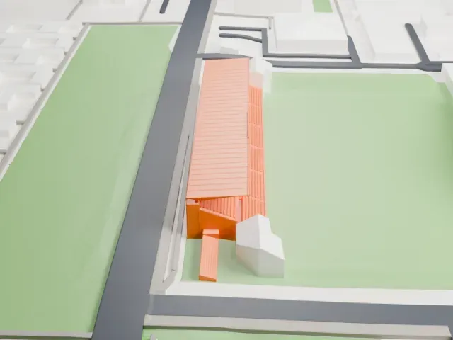 Datenpol Arena model, South view
