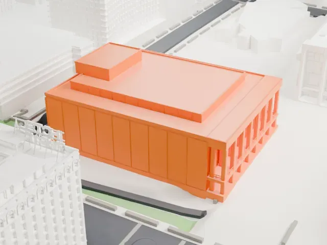 David H. Koch Theater model, East view