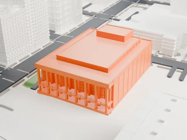David H. Koch Theater model, North view