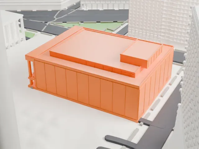 David H. Koch Theater model, West view