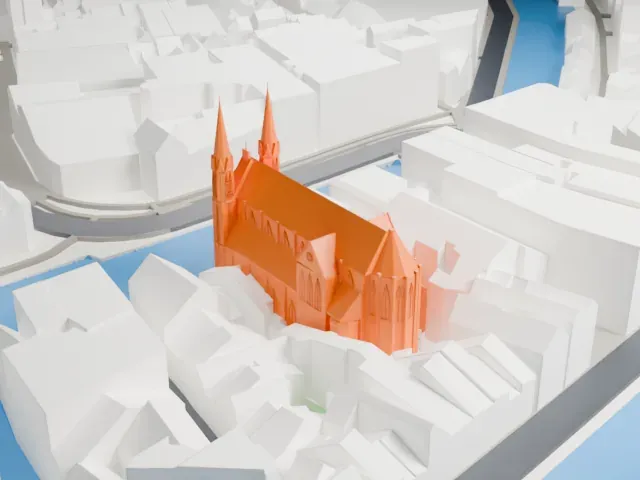 De Krijtberg model, West view