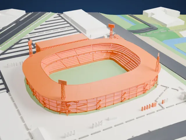 De Kuip model, West view