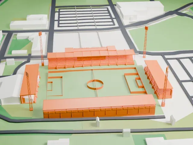 De Oude Meerdijk model, East view