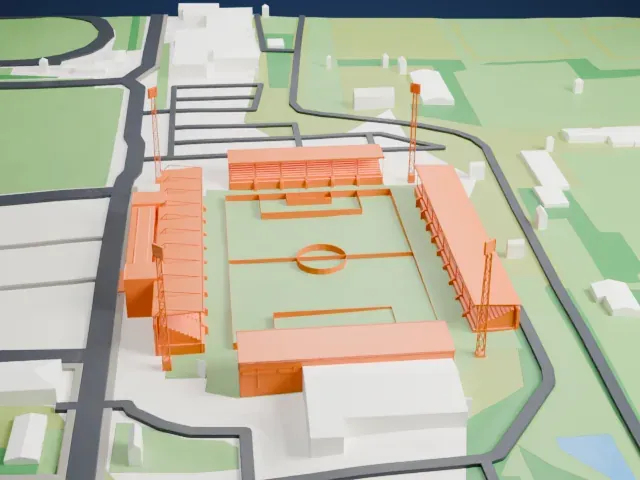 De Oude Meerdijk model, South view