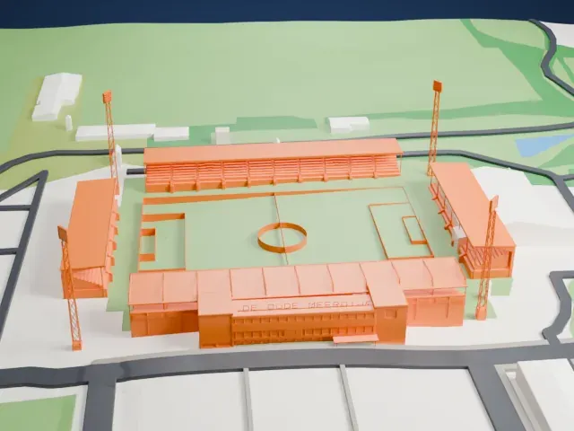 De Oude Meerdijk model, West view