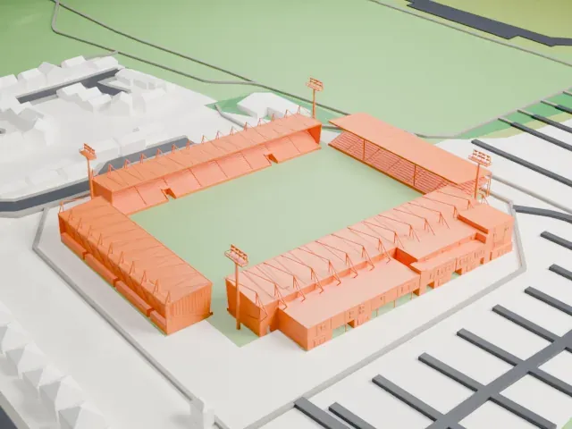 Dean Court model, West view