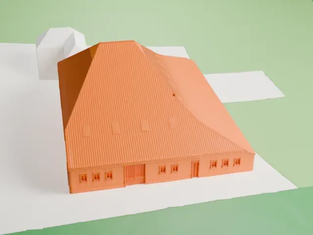 Deelen Adelaerthoeve Hangar 11 model, North view