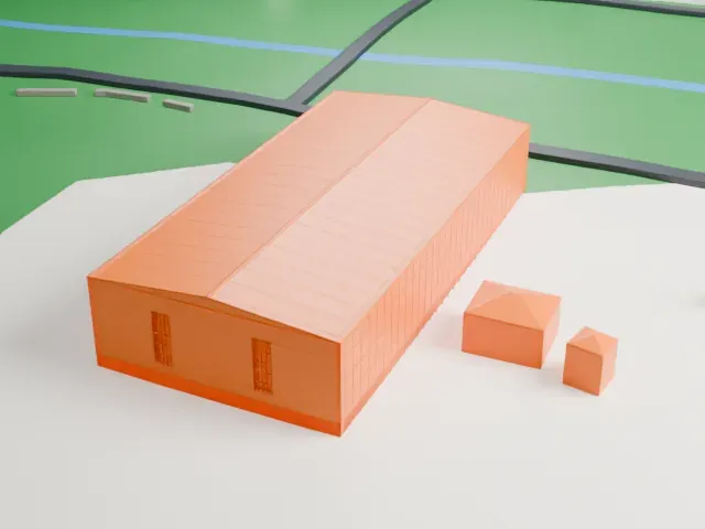 Dekelia Hellenic Air Force Museum hangar model, East view
