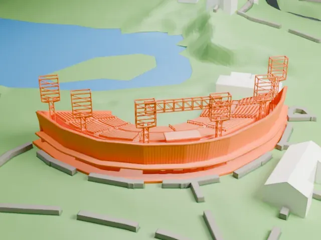 Delacorte Theater model, North view