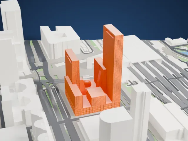 Delftse Poort model, East view