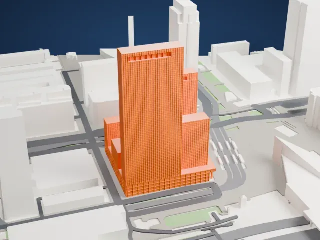 Delftse Poort model, North view