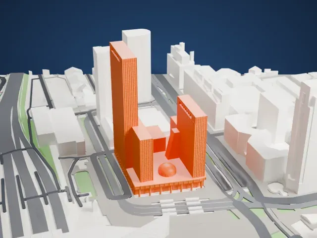 Delftse Poort model, West view