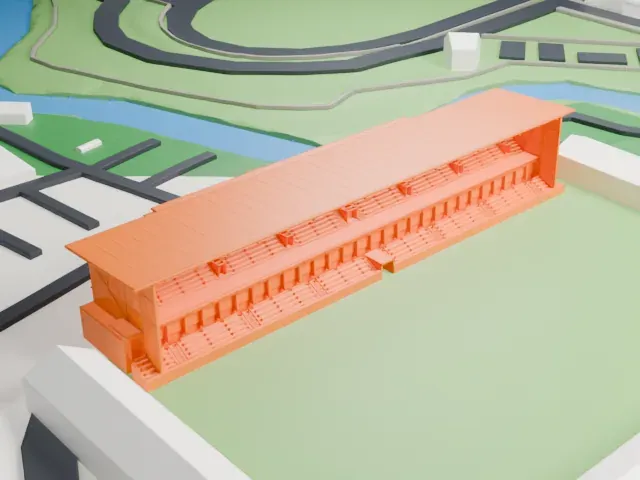 Den Dreef model, East view