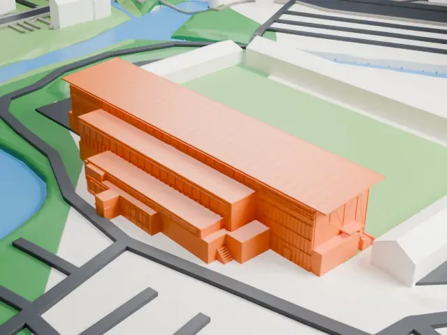 Den Dreef model, South view