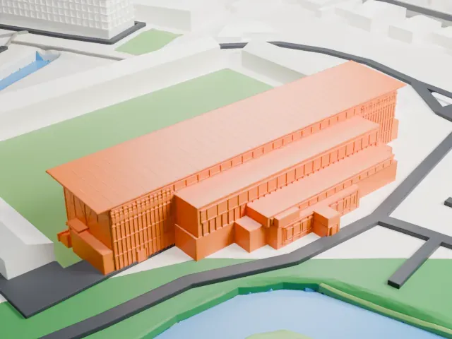 Den Dreef model, West view