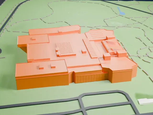 Denver Museum of Nature & Science model, North view