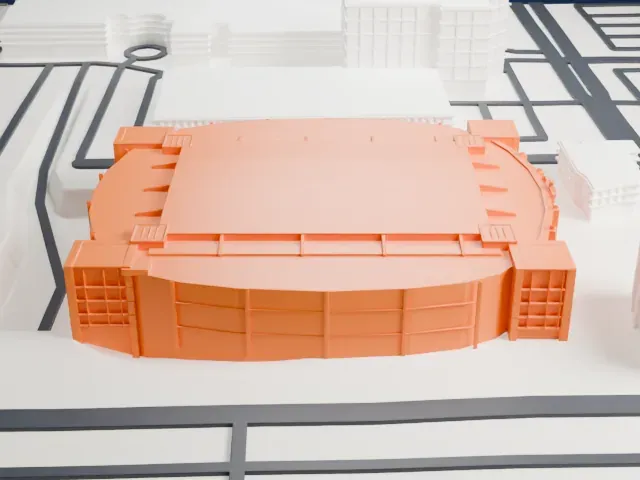 Desert Diamond Arena model, East view
