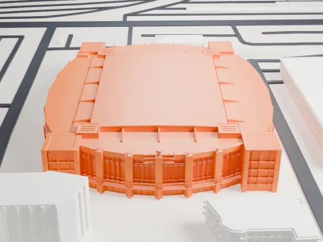 Desert Diamond Arena model, North view