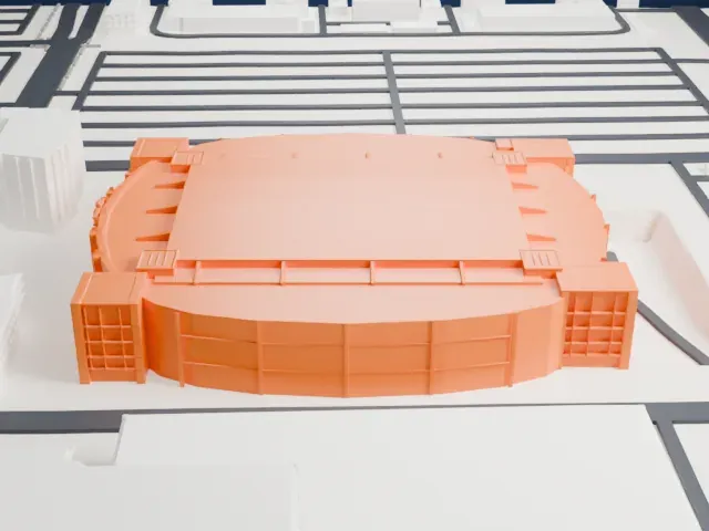 Desert Diamond Arena model, West view