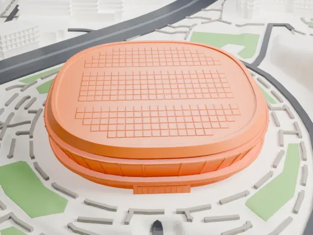Desert Financial Arena model, East view