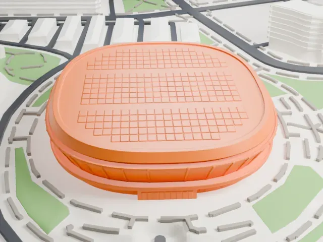 Desert Financial Arena model, West view