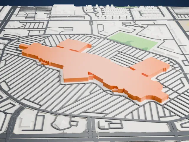 Desert Sky Mall model, North view