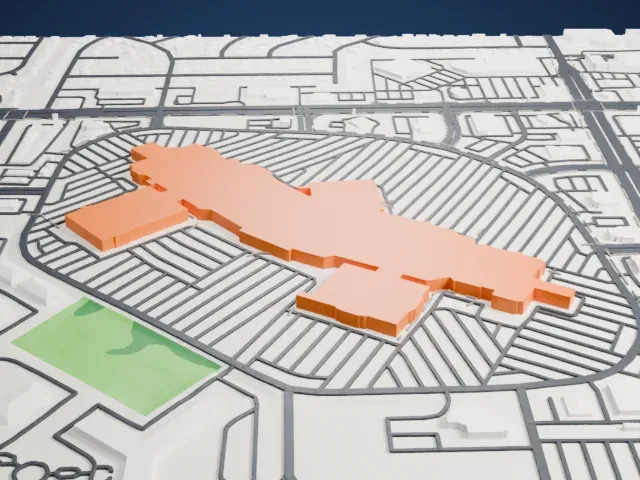 Desert Sky Mall model, South view