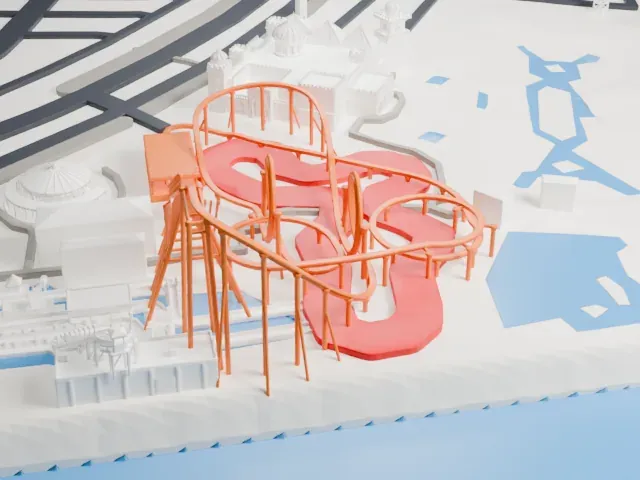 Desert Storm model, South view