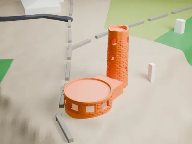 Desert View Watchtower model, North view