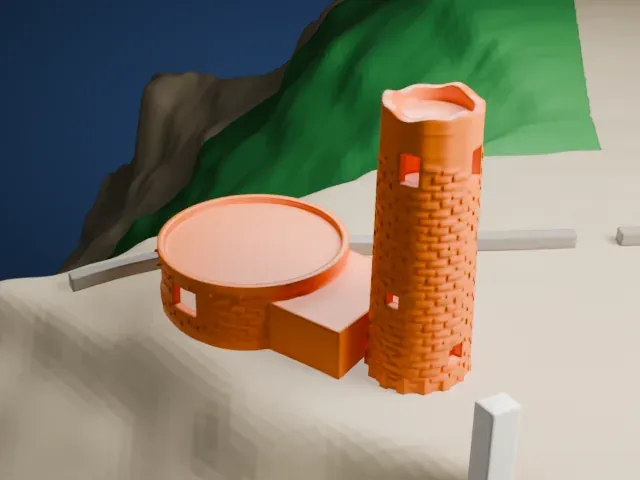 Desert View Watchtower model, West view