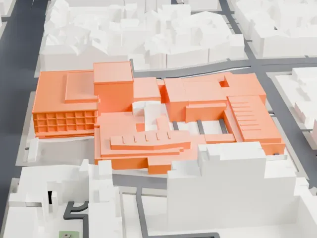 Deutsche Oper Berlin model, East view