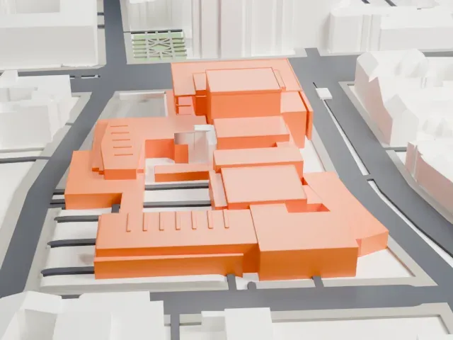 Deutsche Oper Berlin model, North view