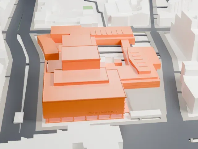 Deutsche Oper Berlin model, South view