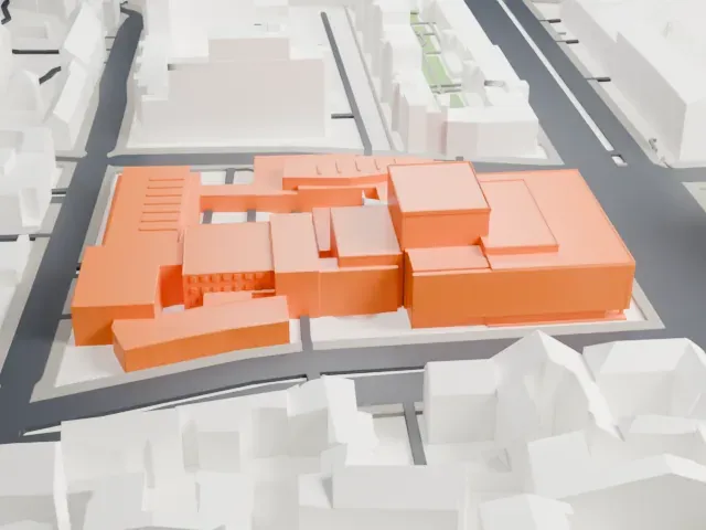 Deutsche Oper Berlin model, West view