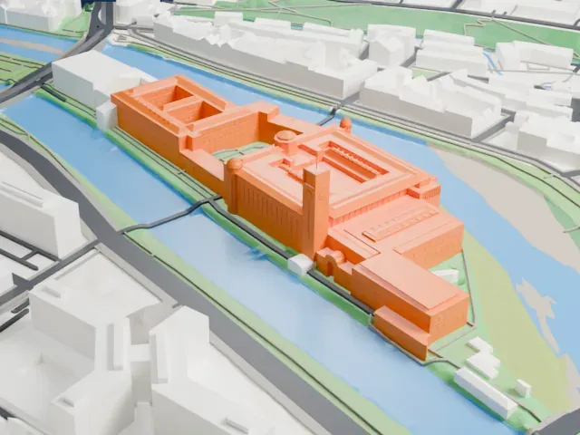 Deutsches Museum model, West view