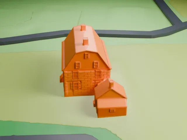 Dey Mansion model, East view