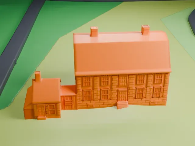 Dey Mansion model, North view