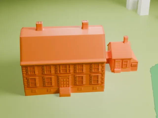 Dey Mansion model, South view
