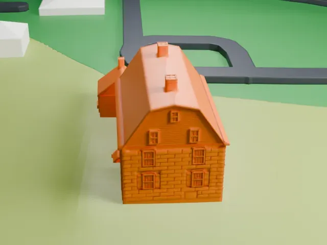 Dey Mansion model, West view