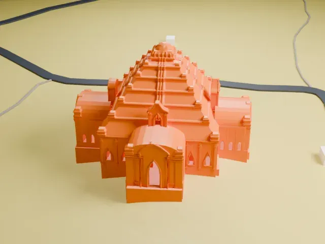 Dhammayangyi Temple model, East view